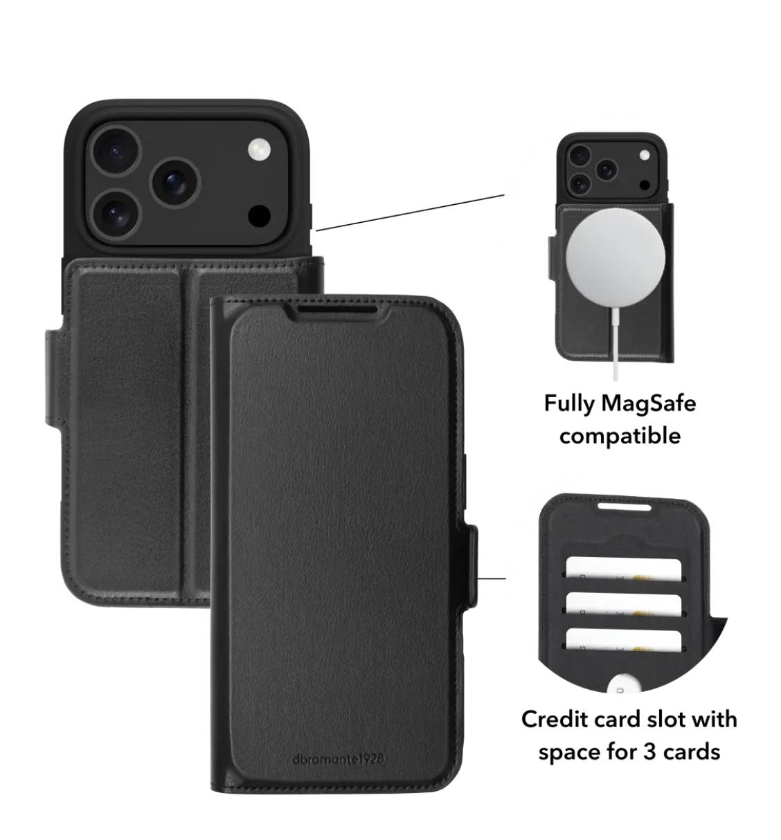 dbramante1928 Oslo Pro Case with MagSafe for iPhone 17 Series - Black