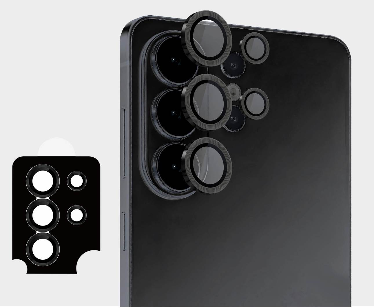 JTLEGEND Titanguard Camera Lens Protector with Quick Install Board for Samsung Galaxy S26 Series (2026) - AR Glossy