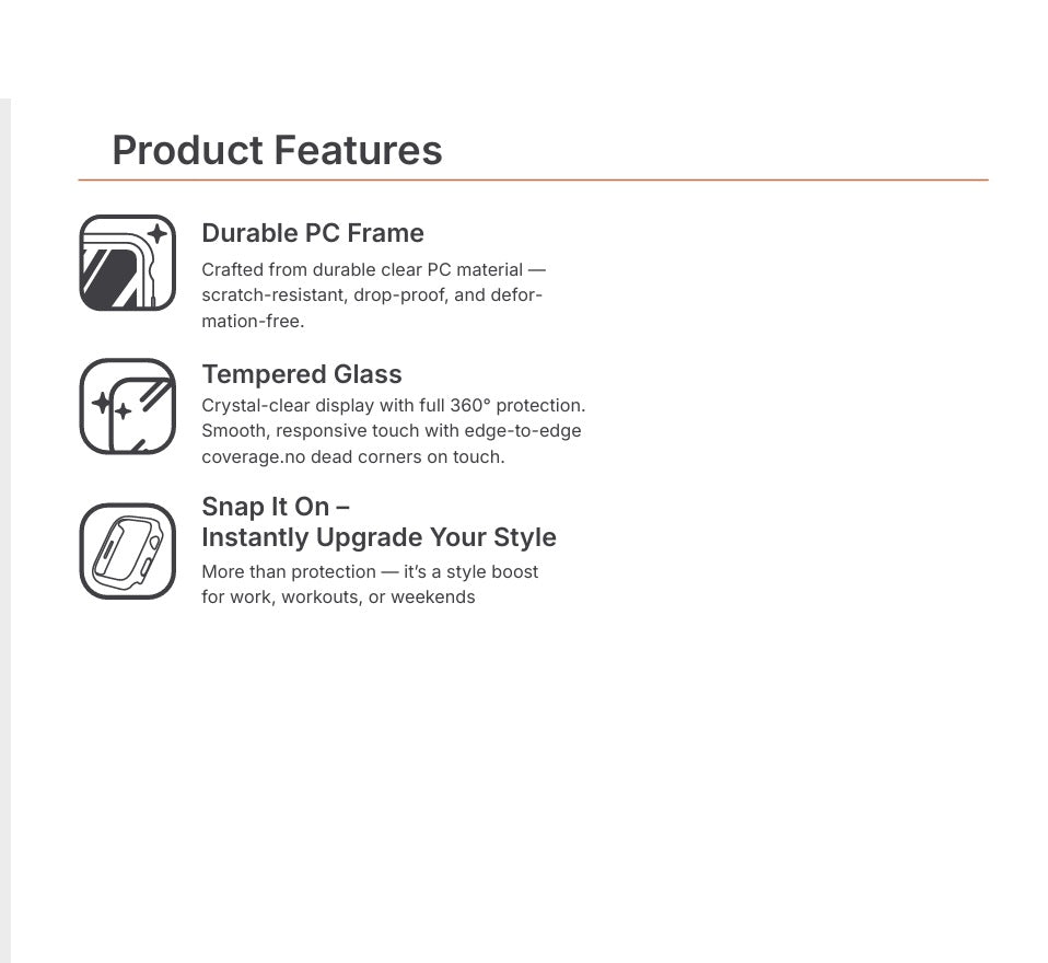 JTLEGEND Fusion Clear Case for Apple Watch Ultra 3/2/1 49mm (2025/2024)