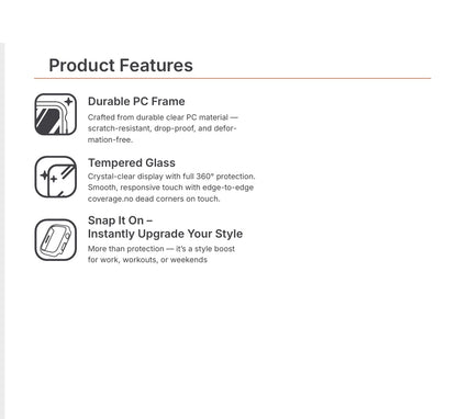 JTLEGEND Fusion Clear Case for Apple Watch Ultra 3/2/1 49mm (2025/2024)