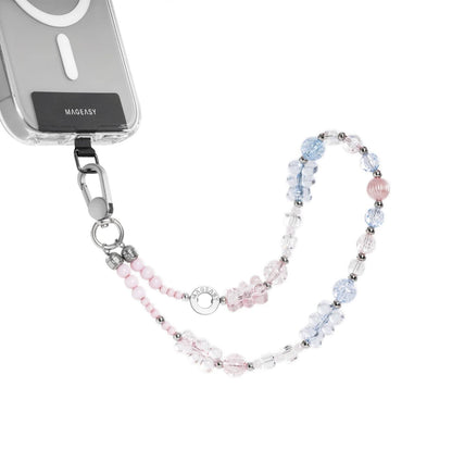 MAGEASY Beaded Wrist Strap + Strap Card Snap Hook (with Strap Card)