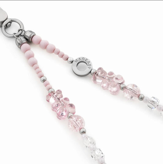 MAGEASY Beaded Wrist Strap + Strap Card Snap Hook (with Strap Card)