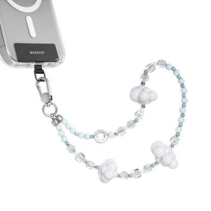 MAGEASY Beaded Wrist Strap + Strap Card Snap Hook (with Strap Card)
