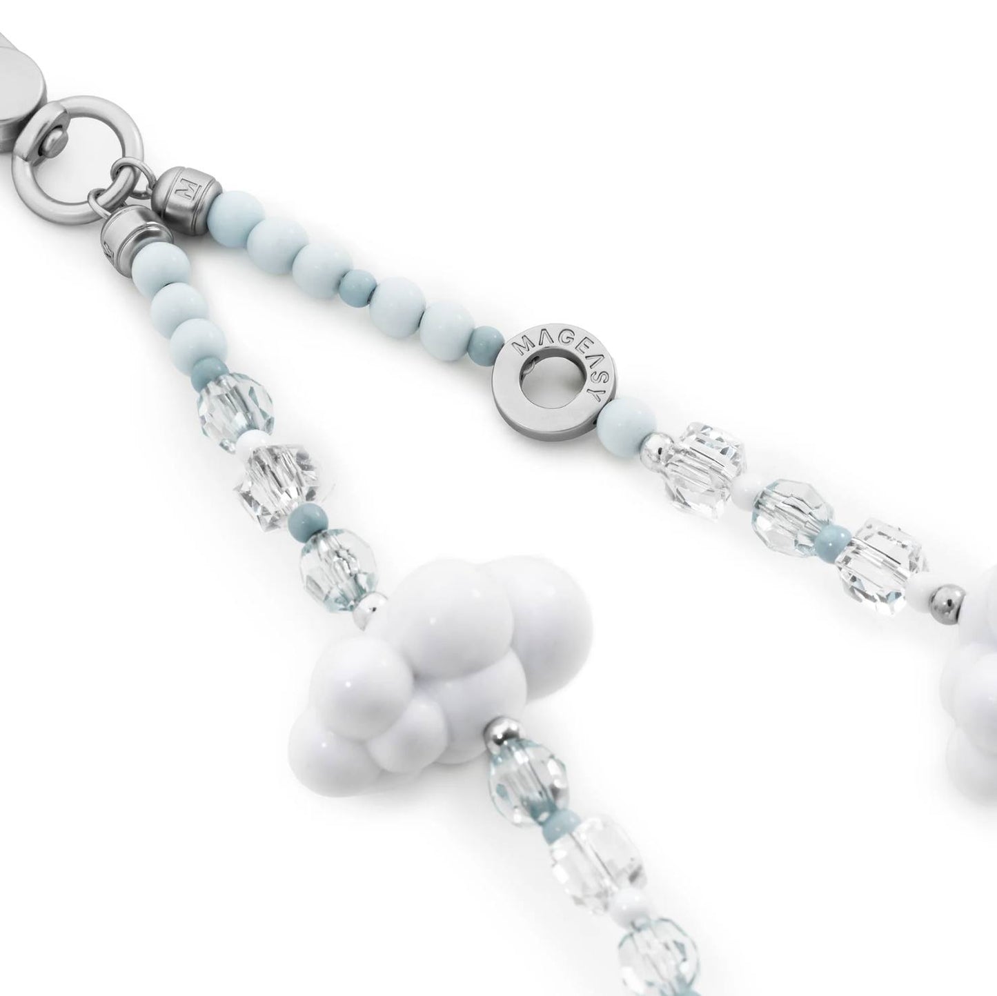 MAGEASY Beaded Wrist Strap + Strap Card Snap Hook (with Strap Card)