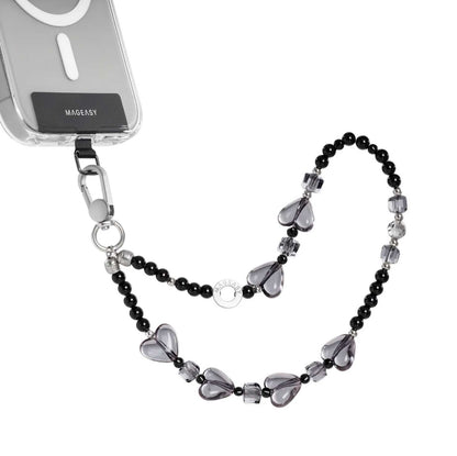 MAGEASY Beaded Wrist Strap + Strap Card Snap Hook (with Strap Card)