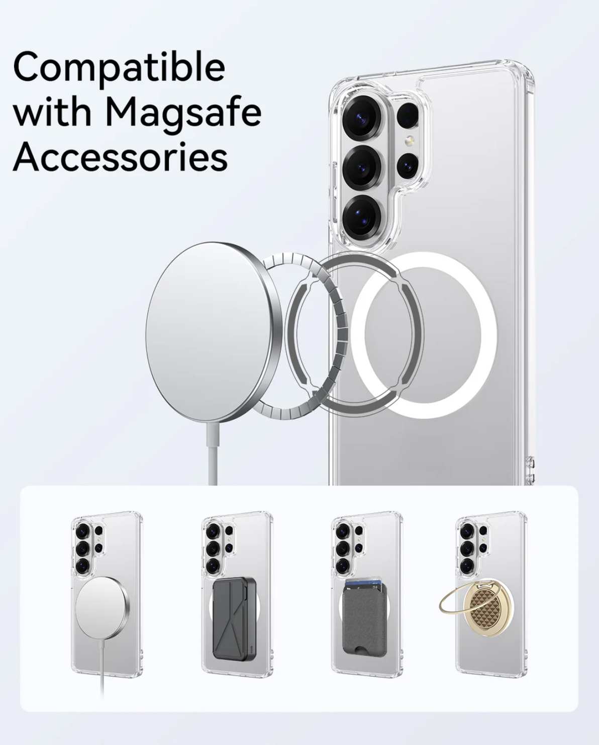 RAPTIC Air Clear Magnetic Case for Samsung Galaxy S26 Series (2026) - Clear