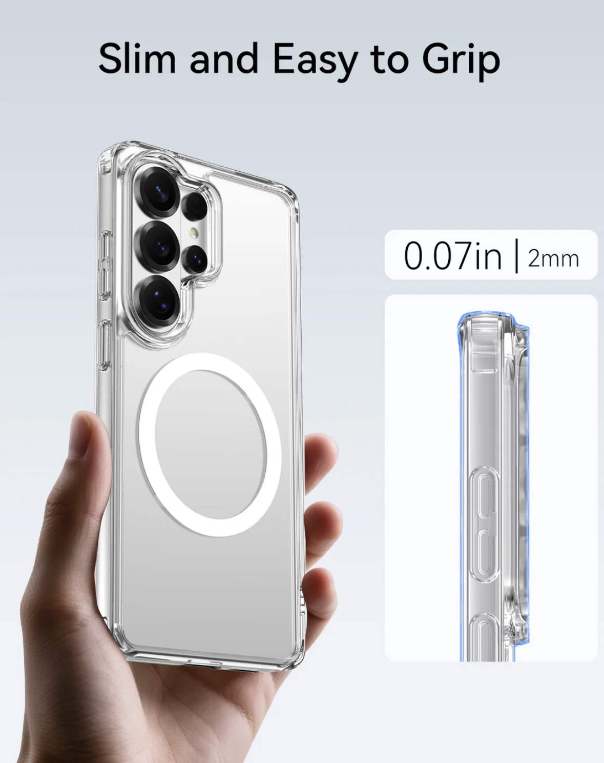 RAPTIC Air Clear Magnetic Case for Samsung Galaxy S26 Series (2026) - Clear