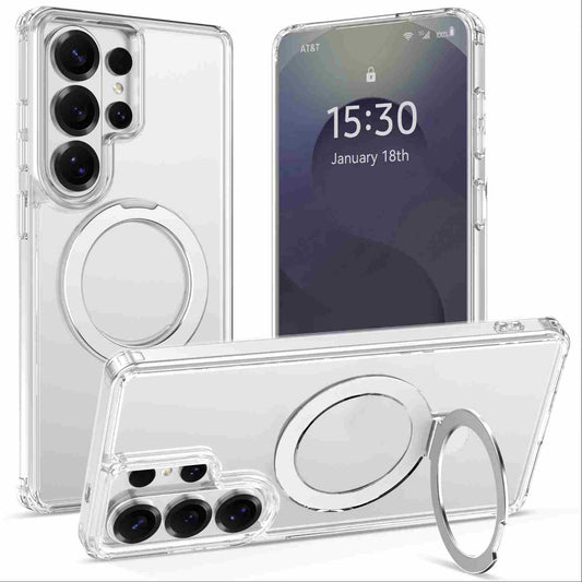 RAPTIC Air Stand Magnetic Case for Samsung Galaxy S26 Series (2026) - Clear
