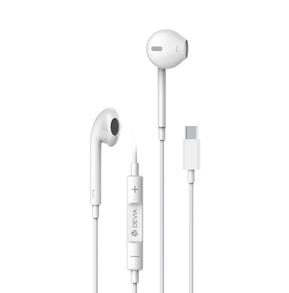 DEVIA Smart Seires Earpods With Type-C Interface (Digital) - White