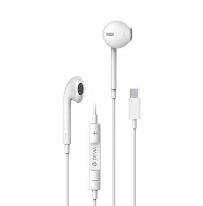 DEVIA Smart Seires Earpods With Type-C Interface (Digital) - White