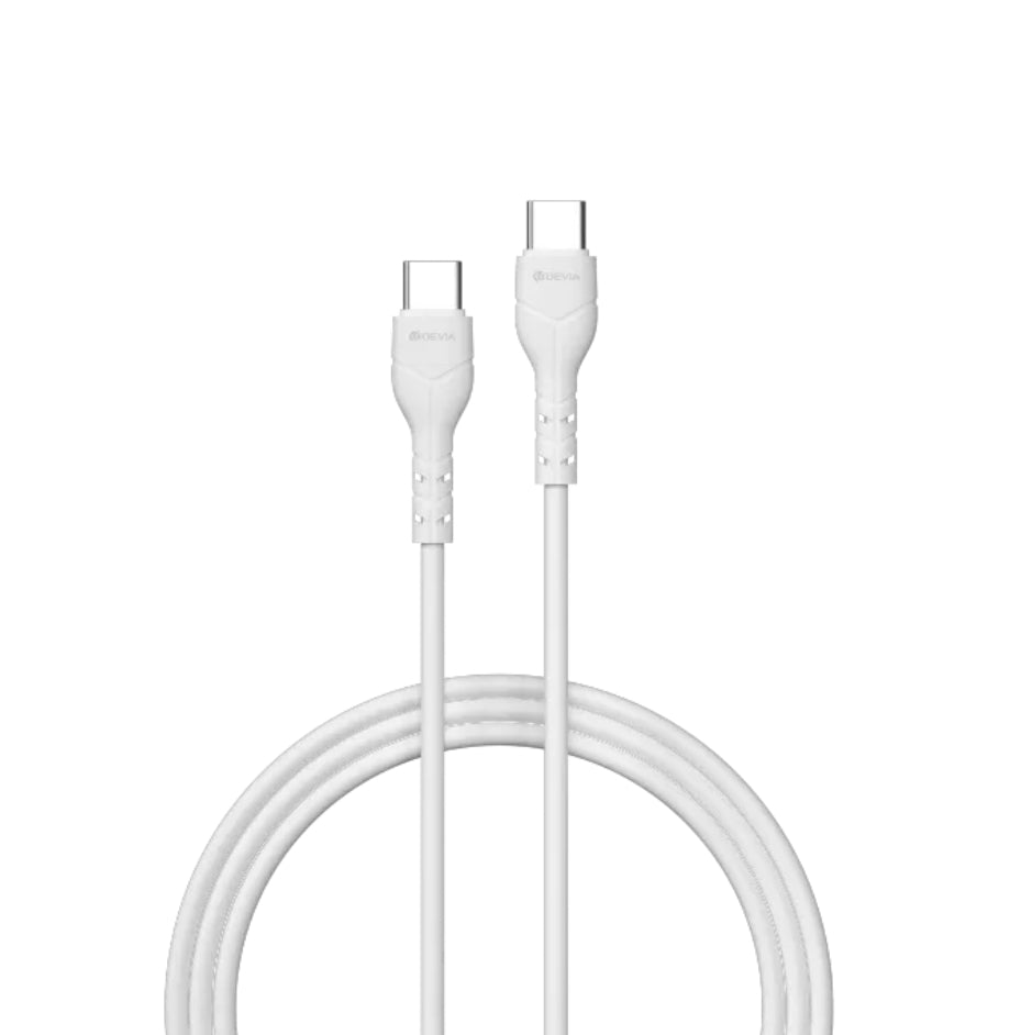 DEVIA Kintone Series Type-C To Type-C Cable (3A, 1M) - White