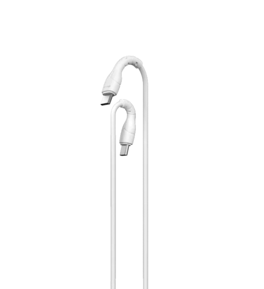 DEVIA Kintone Series Type-C To Type-C Cable (3A, 1M) - White