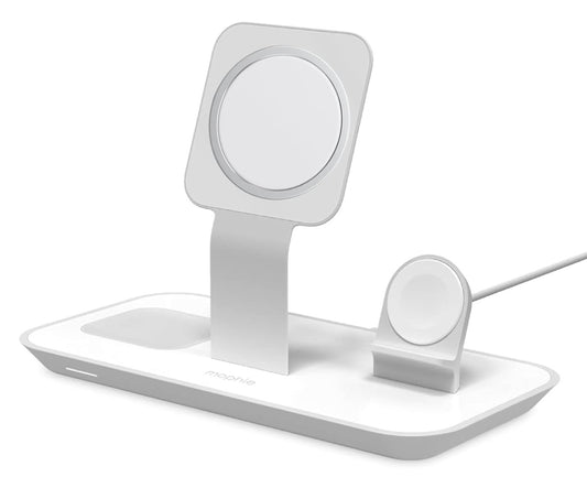 Mophie 3 IN 1 Wireless Stand for MagSafe Charger ( excluded MagSafe Charger) - White