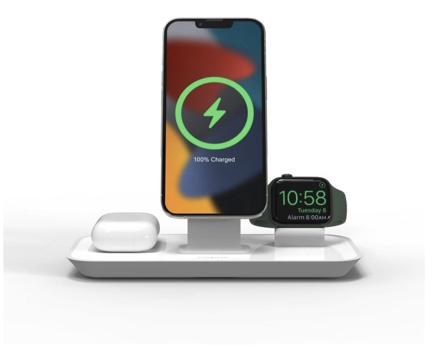Mophie 3 IN 1 Wireless Stand for MagSafe Charger ( excluded MagSafe Charger) - White