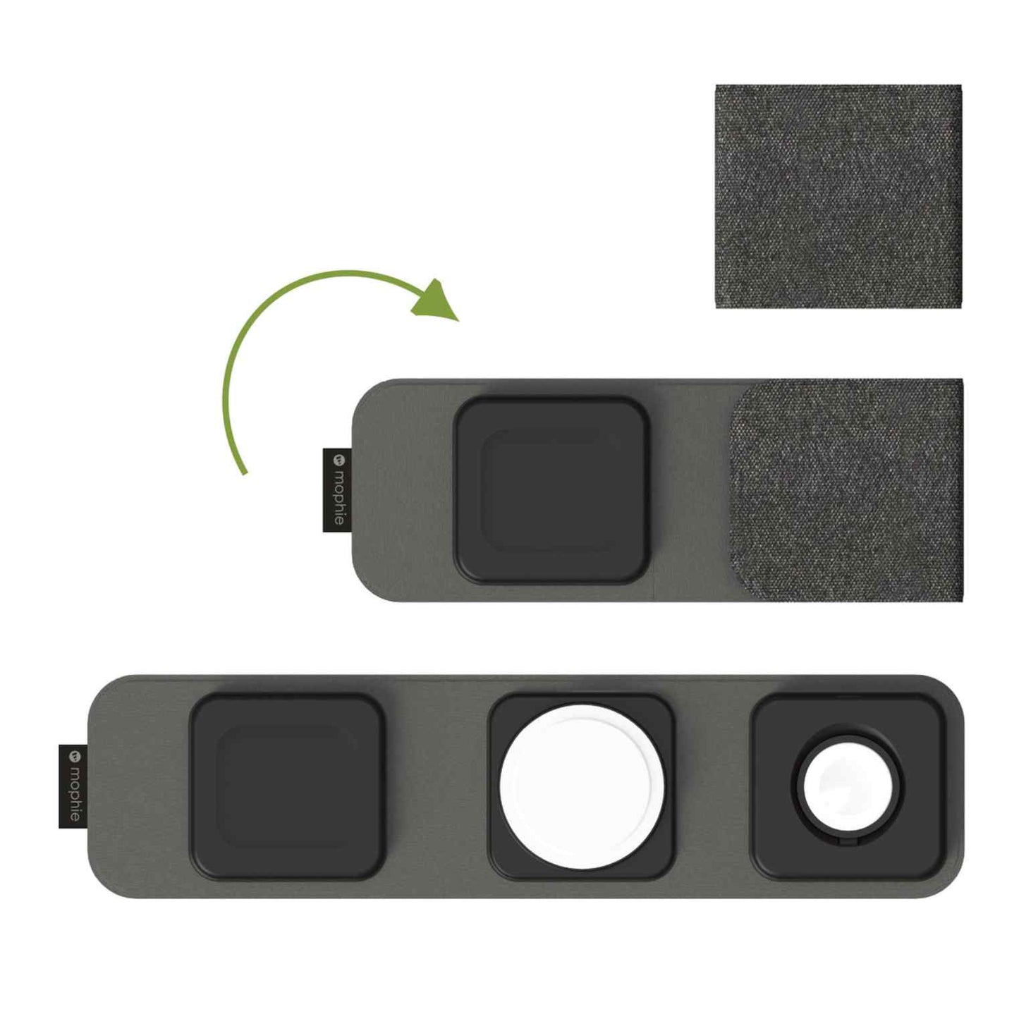 Mophie 3 in 1 Travel Charger with MagSafe included 30W USB-C Wall Adapter and C to C Cable - Black