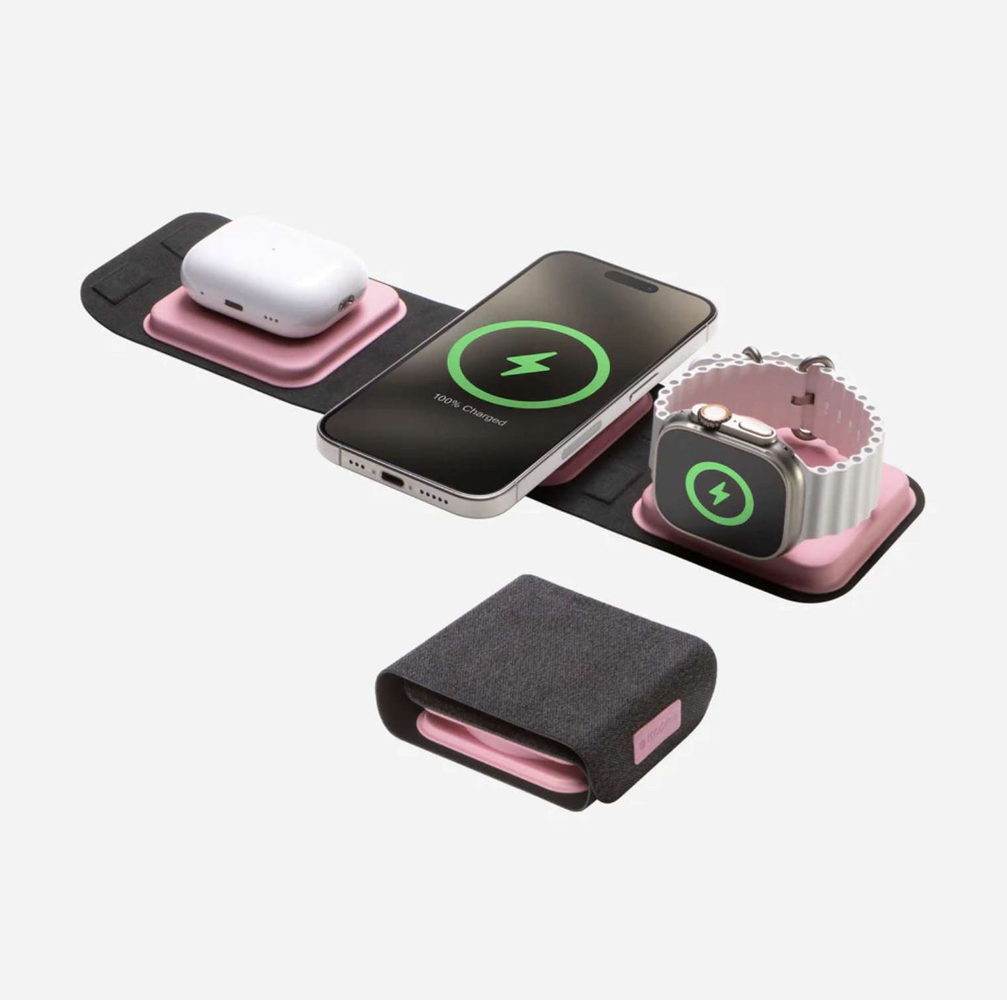 [Limited Edition] Mophie 3 in 1 Travel Charger with MagSafe included 30W USB-C Wall Adapter and C to C Cable - Pink