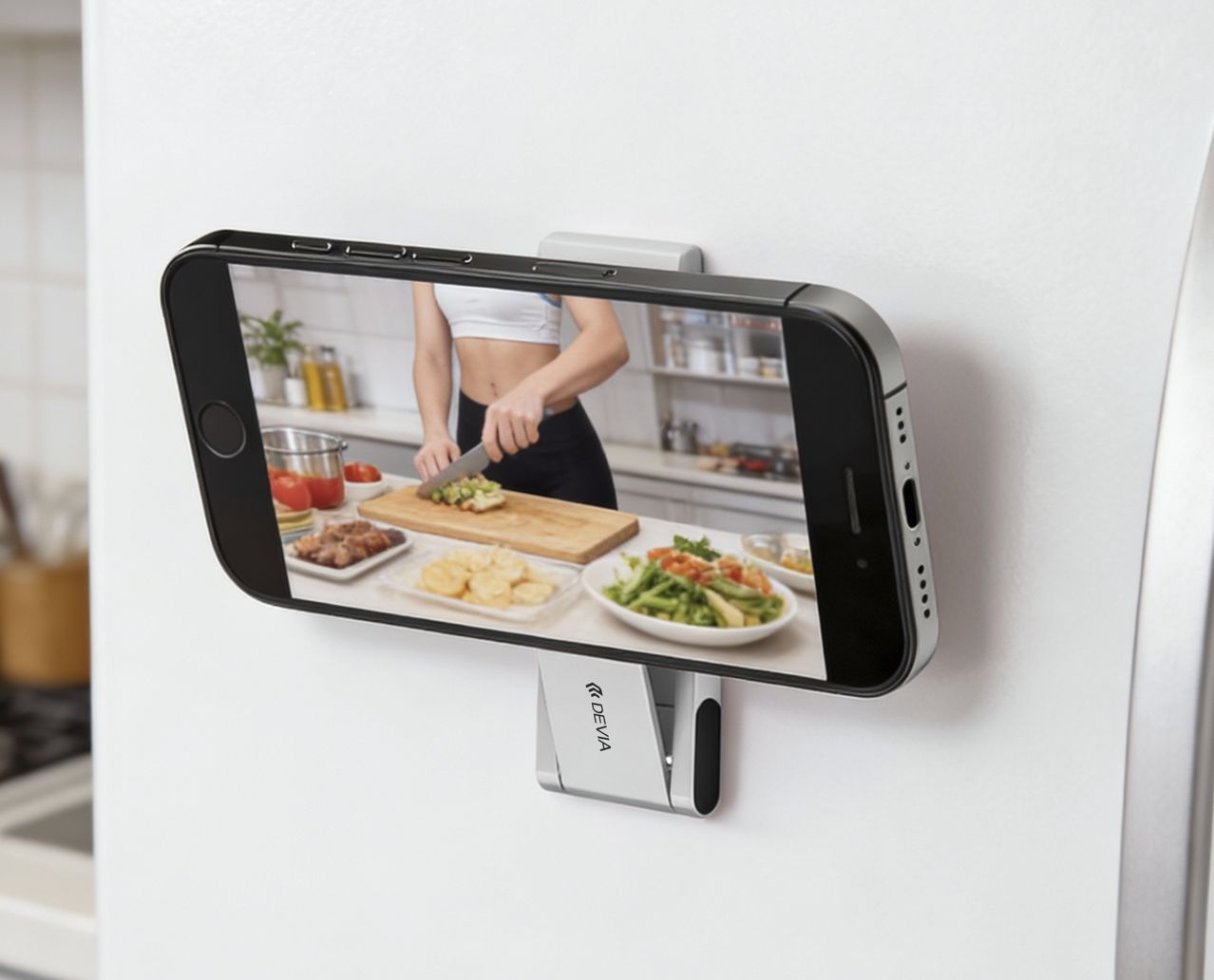 DEVIA Ultra3 All-Scenario Mini Dual-sided Magnetic Foldable Metal Phone Stand - Black