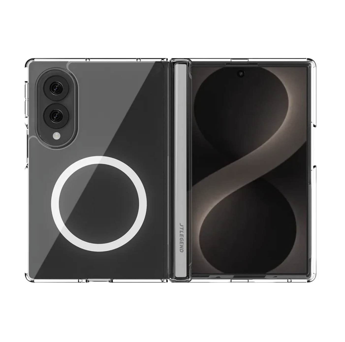 JTLEGEND Hybrid Cushion Mag Case for Samsung Galaxy Z Fold8 Wide (2026) - Crystal
