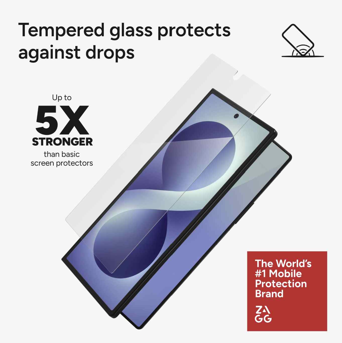 ZAGG INVISIBLESHIELD Glass Elite for Samsung Galaxy Z Fold8 Ultra/ Wide (2026) (Outside)