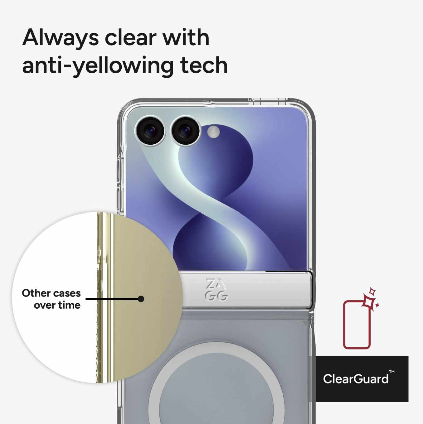 ZAGG Crystal Palace Snap for Samsung Galaxy Z Flip8 (2026) - Clear