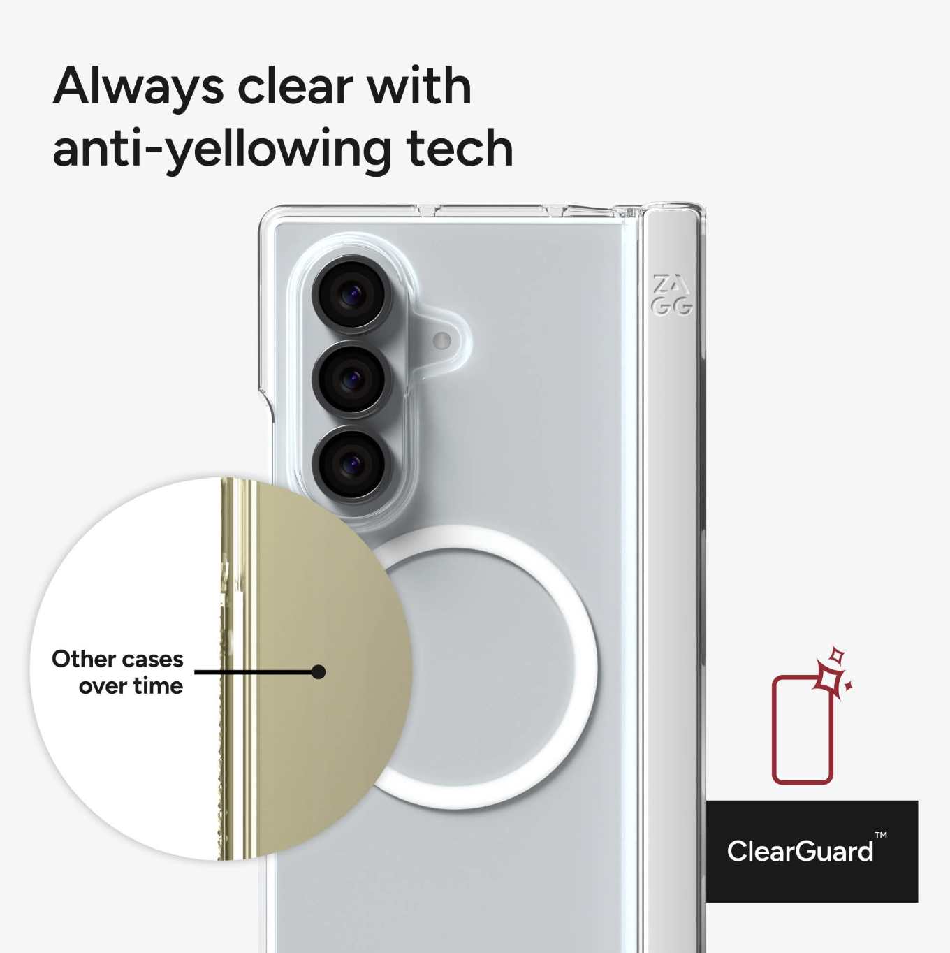 ZAGG Crystal Palace Snap for Samsung Galaxy Z Fold8 Ultra (2026) - Clear