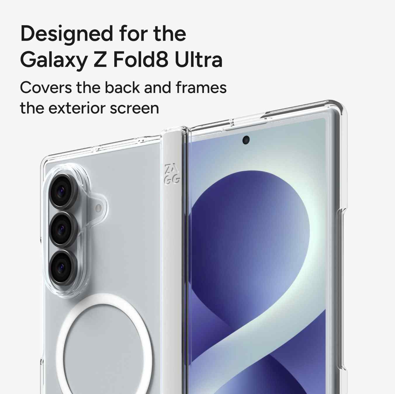 ZAGG Crystal Palace Snap for Samsung Galaxy Z Fold8 Ultra (2026) - Clear