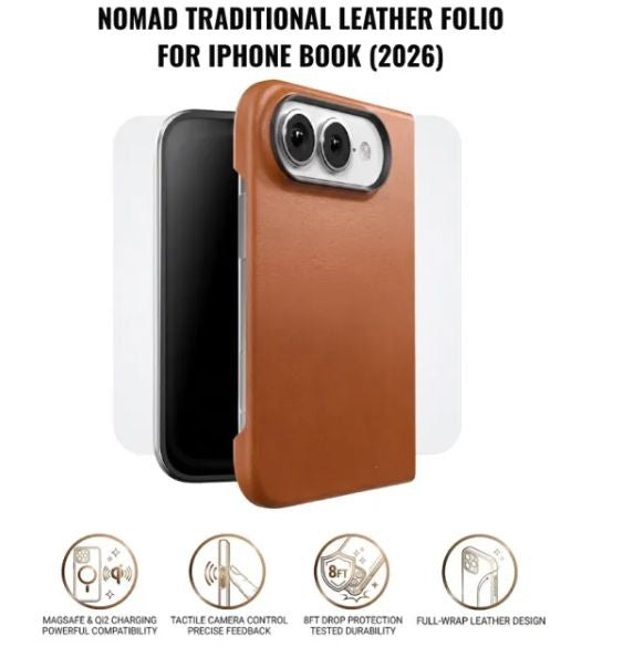 Nomad Traditional Leather Folio for iPhone Book (2026)