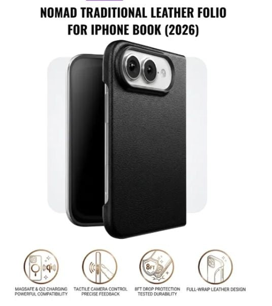 Nomad Traditional Leather Folio for iPhone Book (2026)