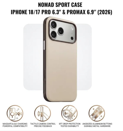 Nomad Rugged Leather Case with MagSafe for iPhone 18/17 Pro 6.3" & iPhone 18/17 PROMAX (2026)