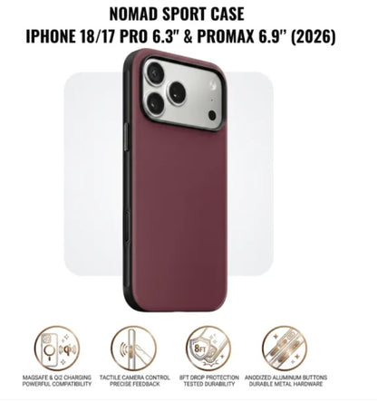 Nomad Rugged Leather Case with MagSafe for iPhone 18/17 Pro 6.3" & iPhone 18/17 PROMAX (2026)