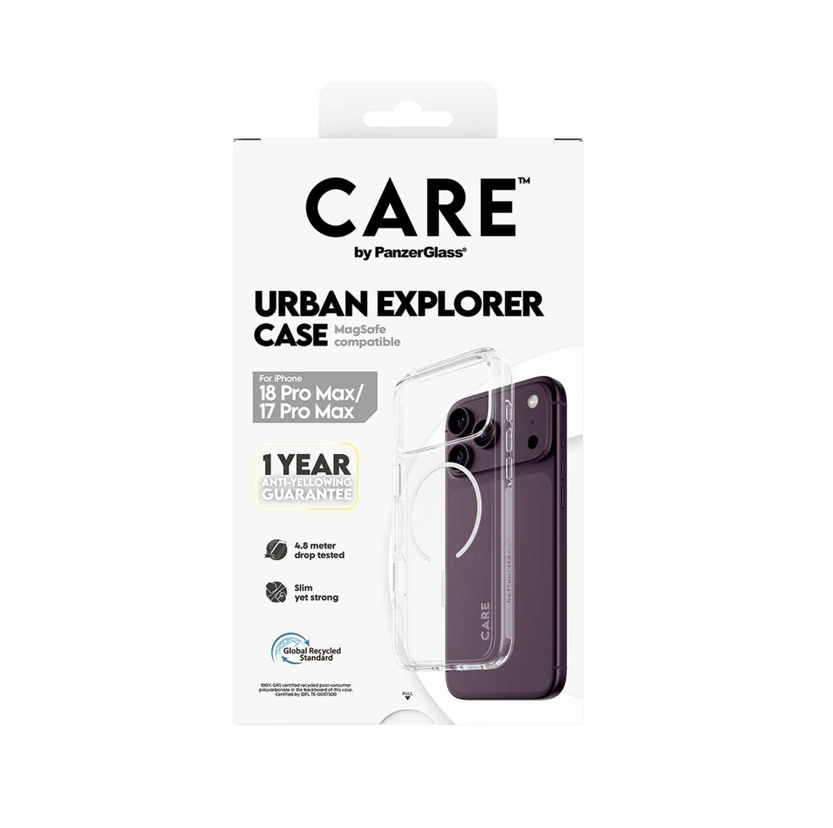 CARE by PanzerGlass Urban Explorer Case with MagSafe for iPhone 18/17 Series (2026) - Transparent