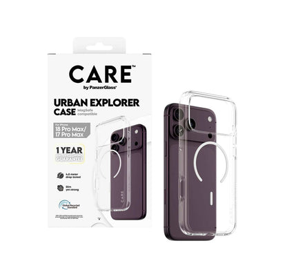 CARE by PanzerGlass Urban Explorer Case with MagSafe for iPhone 18/17 Series (2026) - Transparent