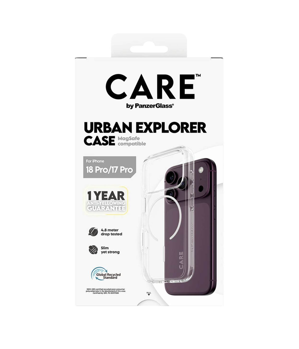 CARE by PanzerGlass Urban Explorer Case with MagSafe for iPhone 18/17 Series (2026) - Transparent