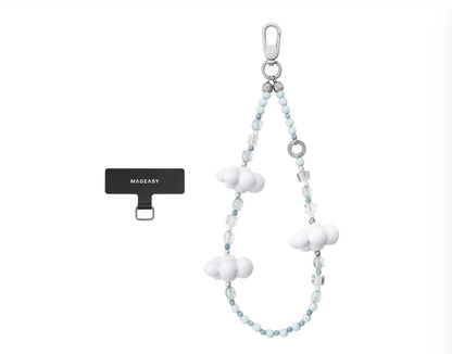 MAGEASY Beaded Wrist Strap + Strap Card Snap Hook (with Strap Card)