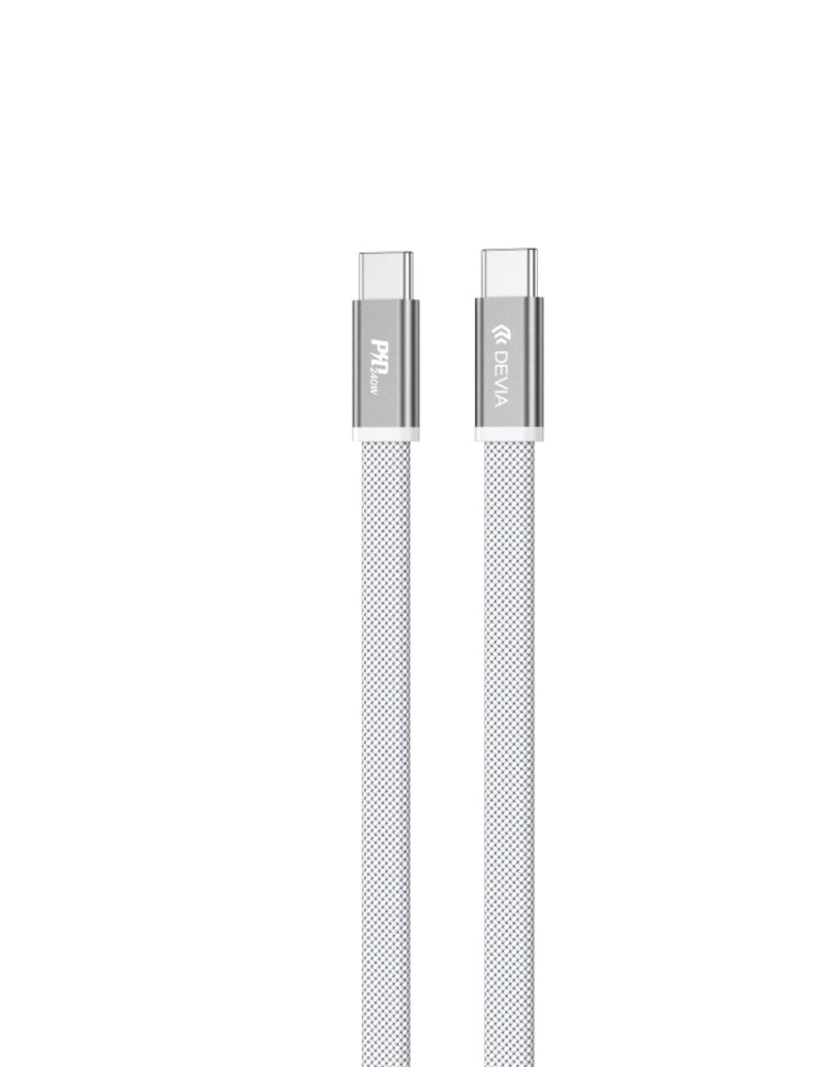 DEVIA Ultra3 C-C PD 240W Metal Woven Flat Fast Charging Cable (1.5M)