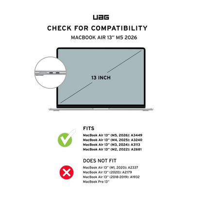 UAG MacBook Air 13 compatibility chart