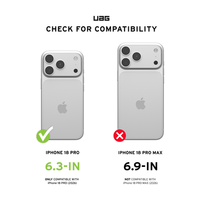 UAG iPhone 18 Pro compatibility chart