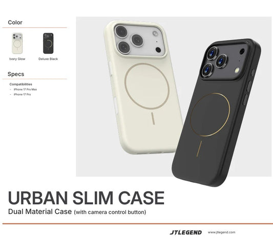 JTLEGEND Urban Slim Case with MagSafe for Apple iPhone 17 Series (2025) (with Camera Control Button)