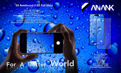 ANANK 2.5D Clear HD 5 X Reinforced Treatment Tempered Glass for Apple iPhone 17 Series (2025)