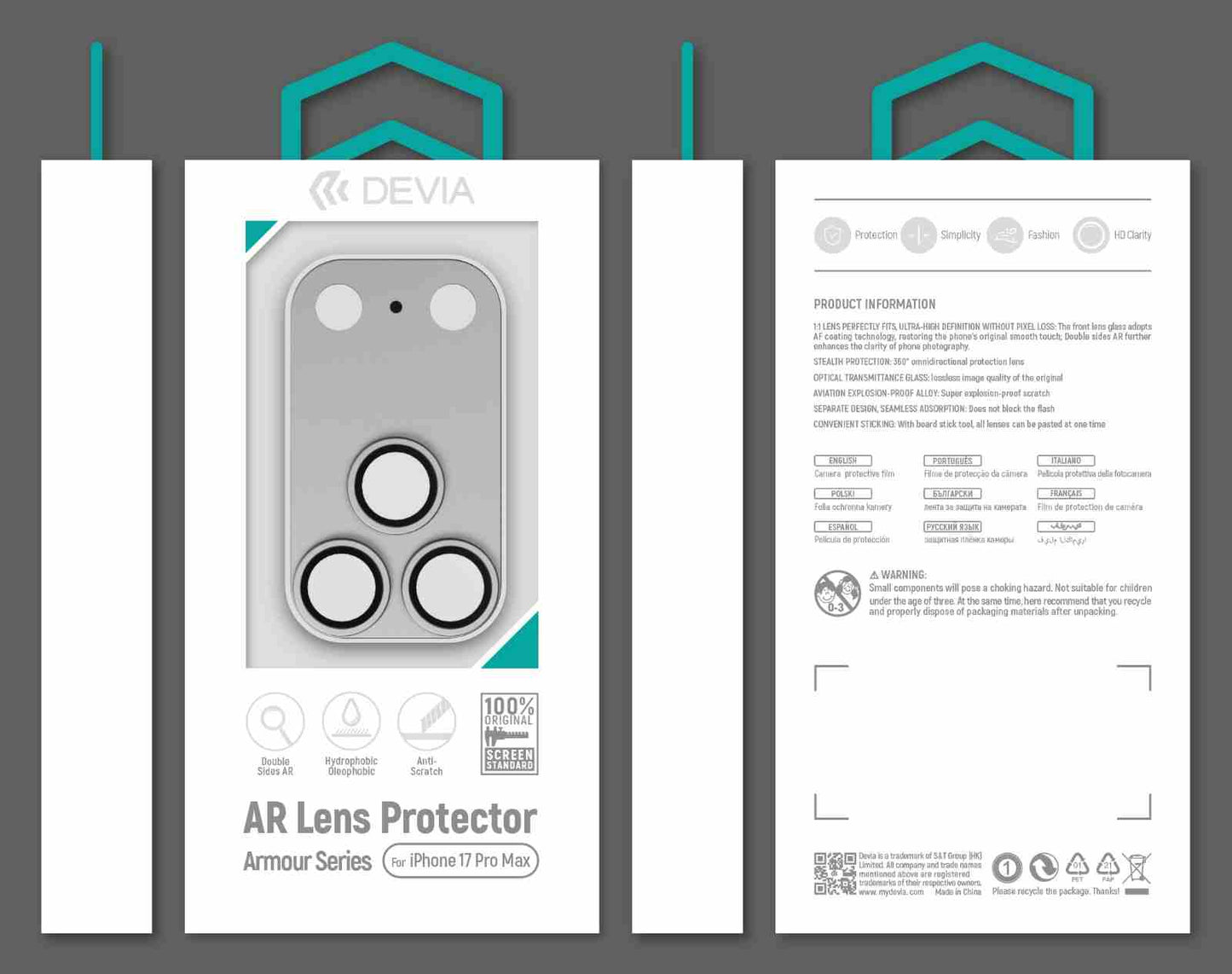 DEVIA Armour Series Full Lens Protector for iPhone 17 Series (2025)