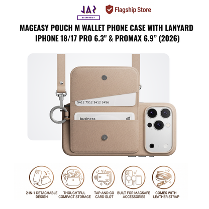 MAGEASY Pouch M Wallet Phone Case with Lanyard