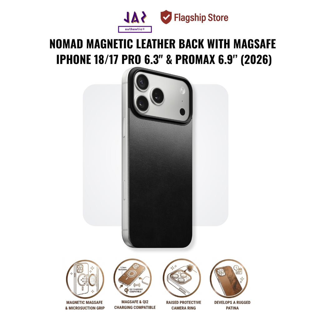 Nomad Magnetic Leather Back with MagSafe Case