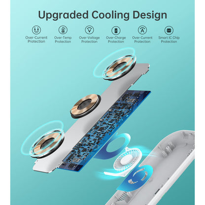 Choetech MagLeap 3-in-1 Magnetic Wireless Charging Pad Fast Charge With Built-in Cooling Fan (30W)