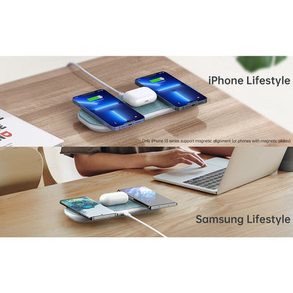 Choetech MagLeap 3-in-1 Magnetic Wireless Charging Pad Fast Charge With Built-in Cooling Fan (30W)