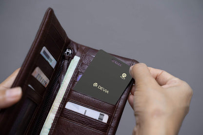 DEVIA Lite Tag Bluetooth Card-Shaped Anti-Loss Device with Wireless Recharging - Black