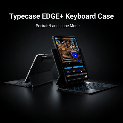 Typecase Edge+ Magnetic Keyboard with Protective Case for iPad Air 13" / iPad Pro 12.9" & 13" - Black