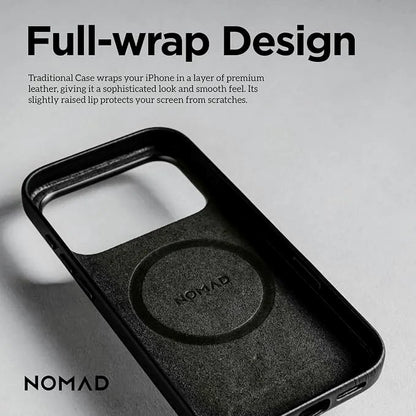 Nomad Traditional Leather Case with MagSafe for iPhone 18/17 Pro 6.3" & iPhone 18/17 PROMAX (2026)