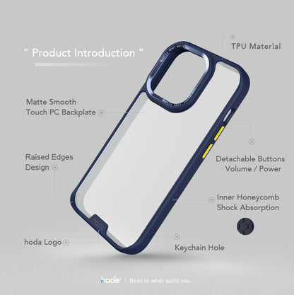 Hoda ROUGH Case for iPhone 14 Pro Max (Dark Blue)
