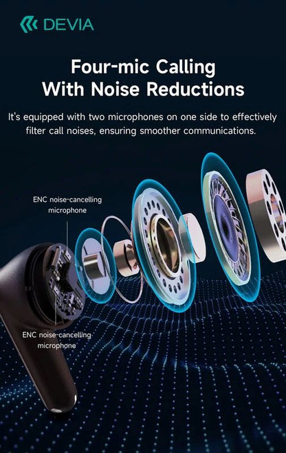 DEVIA Star Series ANC TWS-E4 Wireless Earphone - Black