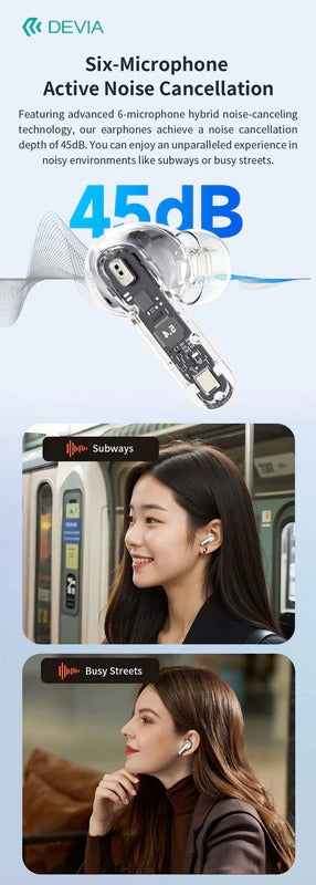 DEVIA ANC TWS Ultra1 Wireless Earphone - Black